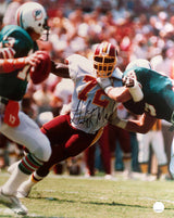 Dexter Manley Signed Washington Football Team Action vs Dolphins 16x20 Photo