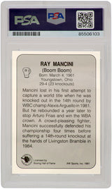 Ray Mancini Signed 1991 All World Boxing Trading Card #26 w/Boom Boom - (PSA Encapsulated)