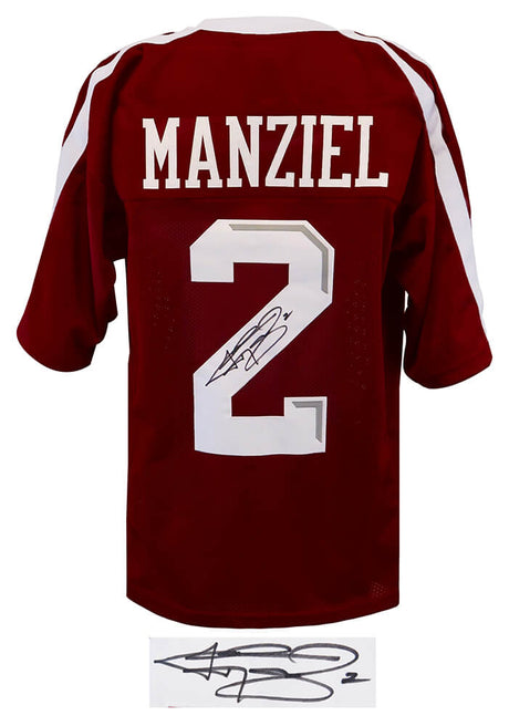 Johnny Manziel Signed Maroon Custom College Football Jersey