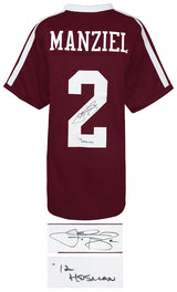 Johnny Manziel Signed Maroon Custom Football Jersey w/12 Heisman