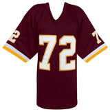 Dexter Manley Signed Maroon Custom Football Jersey w/SB XVII, XXII Champs - (Beckett)