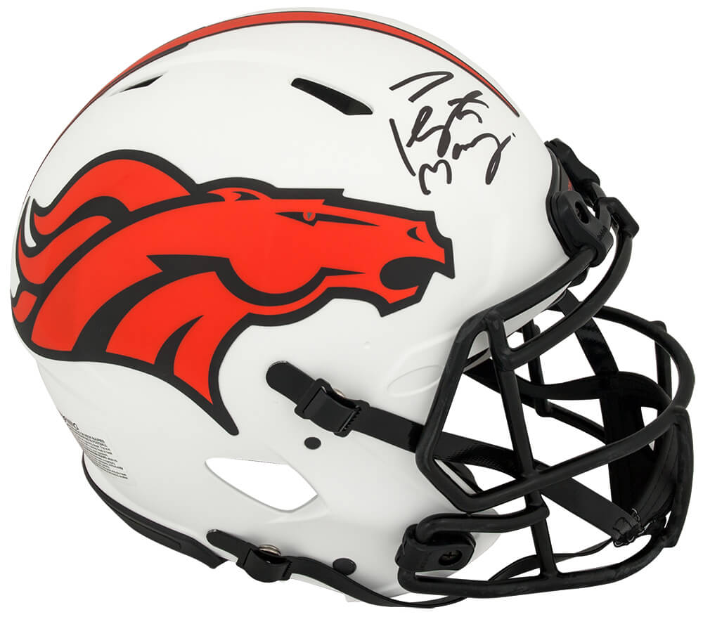 Peyton Manning Signed Denver Broncos LUNAR Eclipse Riddell Proline Authentic Full Size Speed Helmet - (Fanatics)