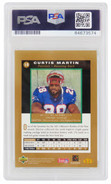 Curtis Martin Signed New England Patriots 1995 SP Foil Rookie Football Card #18 - (PSA Encapsulated)