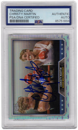 Christy Martin Signed 2024 Topps Chrome Refractor Boxing Trading Card #71 - (PSA Encapsulated)