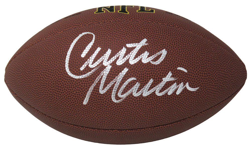 Curtis Martin Signed Wilson Super Grip Full Size NFL Football