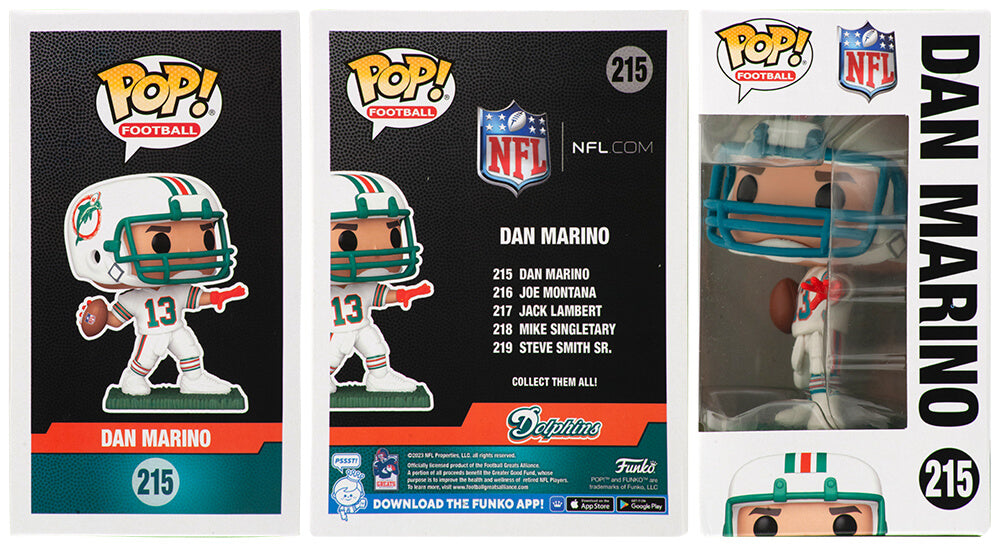 Dan Marino Signed Miami Dolphins NFL Legends Funko Pop Doll #215