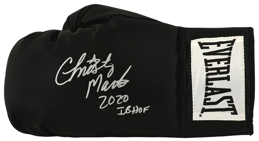 Christy Martin Signed Everlast Black Boxing Glove w/2020 IB HOF