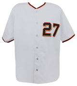 Juan Marichal Signed White Throwback Custom Baseball Jersey w/HOF'83
