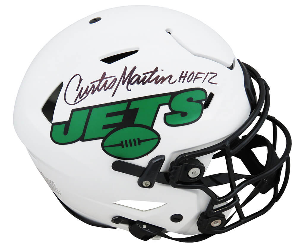 Curtis Martin Signed New York Jets Lunar Eclipse SpeedFlex Riddell Authentic Helmet w/HOF'12