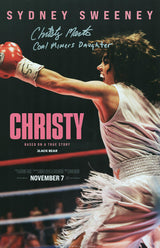 Christy Martin Signed Christy 11x17 Movie Poster w/Coal Miner's Daughter