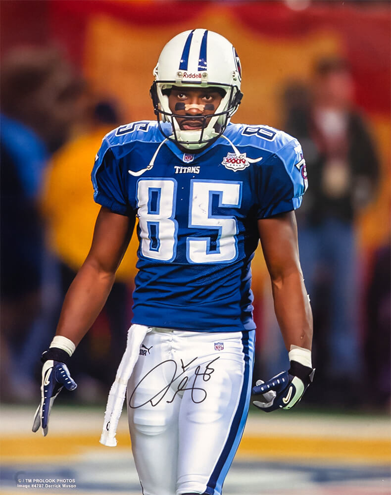Derrick Mason Signed Tennessee Titans Action 16x20 Photo