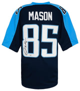 Derrick Mason Signed Navy Blue Custom Football Jersey - (JSA)