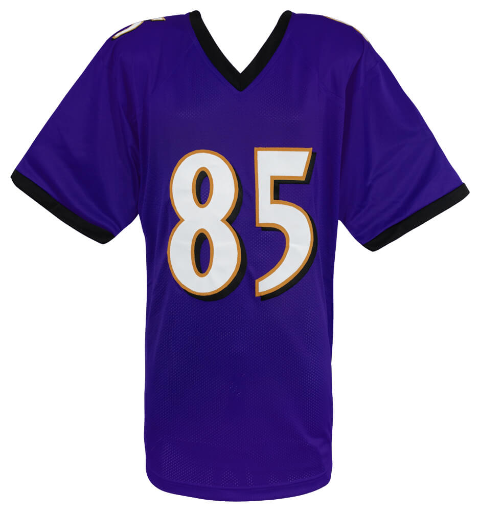 Derrick Mason Signed Purple Custom Football Jersey