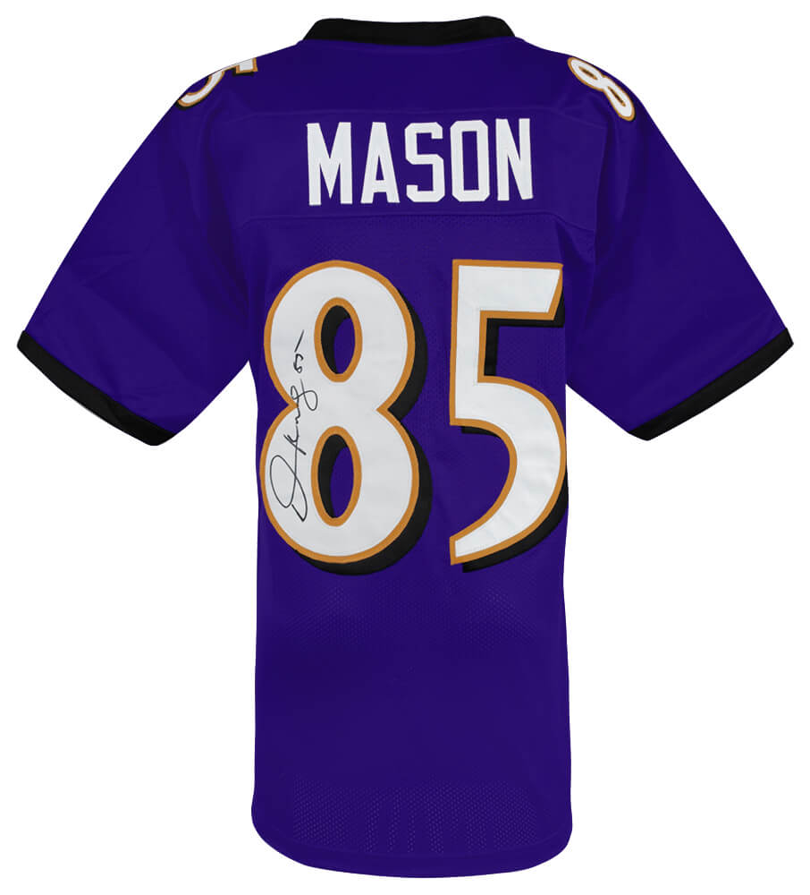 Derrick Mason Signed Purple Custom Football Jersey