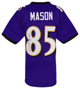 Derrick Mason Signed Purple Custom Football Jersey