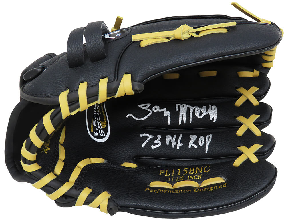 Gary Matthews Signed Rawlings Black Baseball Fielders Glove w/NL ROY 73