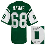 Kevin Mawae Signed Green T/B Custom Football Jersey w/HOF 2019