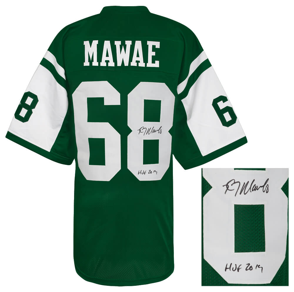 Kevin Mawae Signed Green Throwback Custom Jersey w/HOF 2019