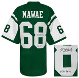 Kevin Mawae Signed Green Throwback Custom Jersey w/HOF 2019