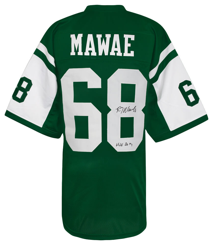 Kevin Mawae Signed Green Throwback Custom Jersey w/HOF 2019