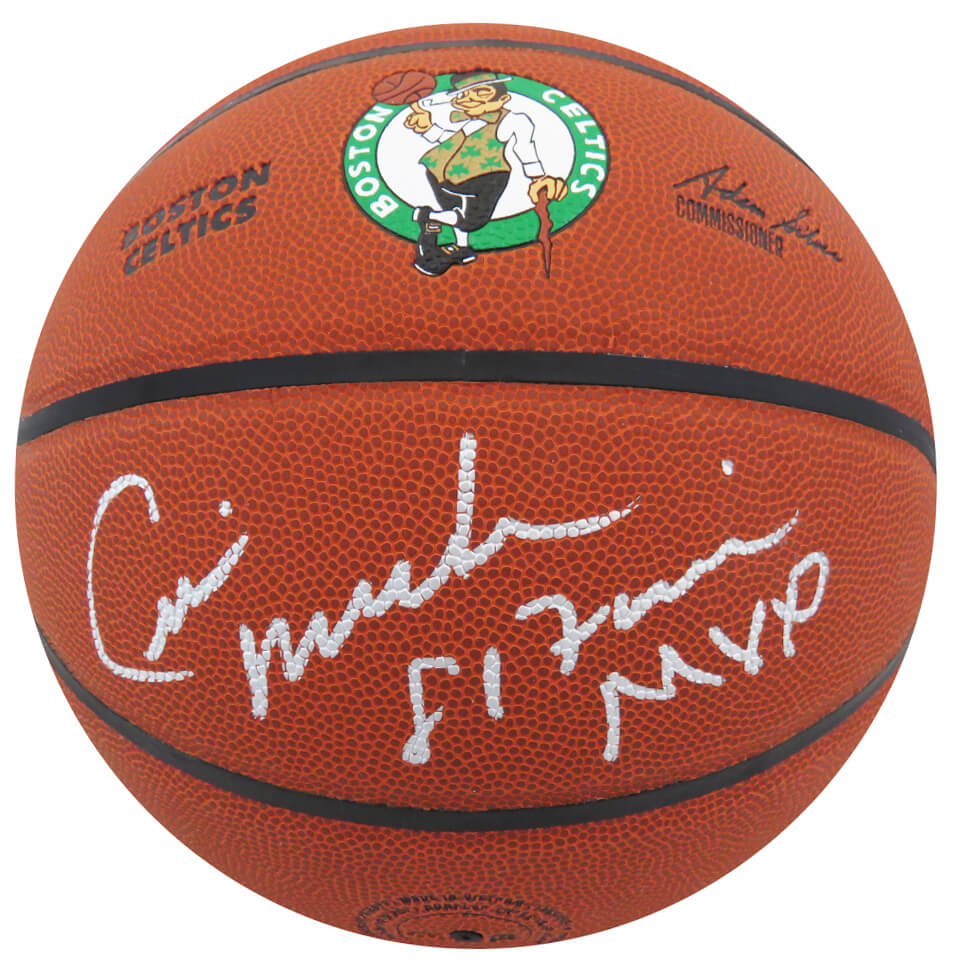 Cedric Maxwell Signed Wilson Boston Celtics Logo NBA Basketball w/81 Finals MVP