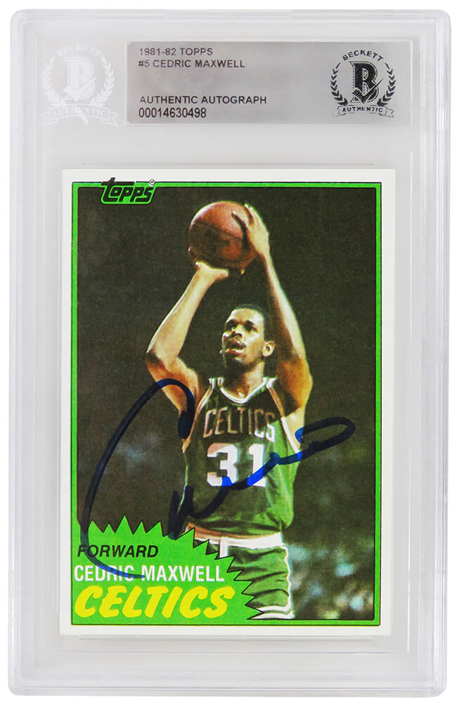 Cedric Maxwell Signed Boston Celtics 1981-82 Topps Basketball Card #5 - (Beckett Encapsulated)