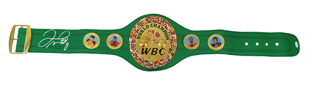 Floyd Mayweather Jr. Signed Boxing Championship Green Full Size Belt (JSA)