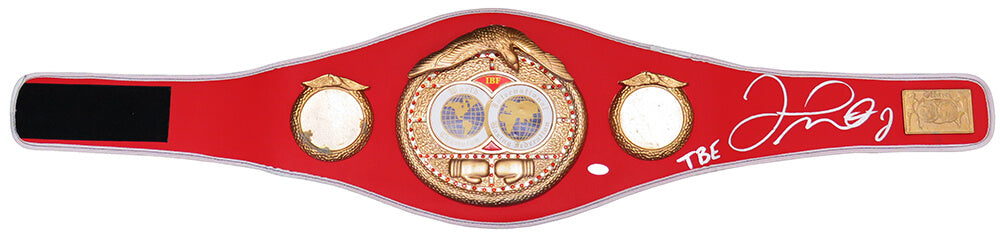 Floyd Mayweather Jr. Signed Boxing Championship Red Full Size Belt w/TBE (Beckett)