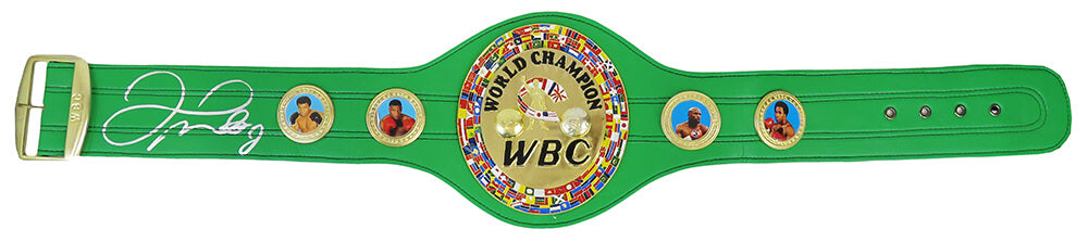 Floyd Mayweather Jr. Signed Green World Champion Full Size Boxing Belt