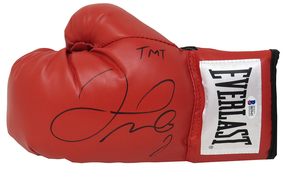 Floyd Mayweather Jr. Signed Everlast Red Boxing Glove w/TMT (Beckett)