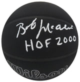 Bob McAdoo Signed Wilson I/O Black 75th Anniversary Logo NBA Basketball w/HOF 2000