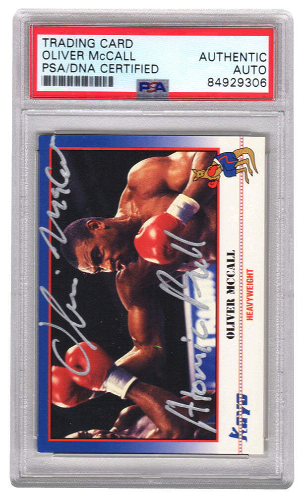 Oliver McCall Signed 1991 Kayo Boxing Trading Card #182 w/Atomic Bull - (PSA Encapsulated)