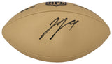 J.J. (JJ) McCarthy Signed Wilson Duke Gold Metallic NFL Full Size Replica Football - (Beckett)