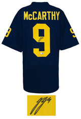 J.J. (JJ) McCarthy Signed Navy Custom College Football Jersey - (Beckett)