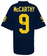 J.J. (JJ) McCarthy Signed Navy Custom College Football Jersey - (Beckett)