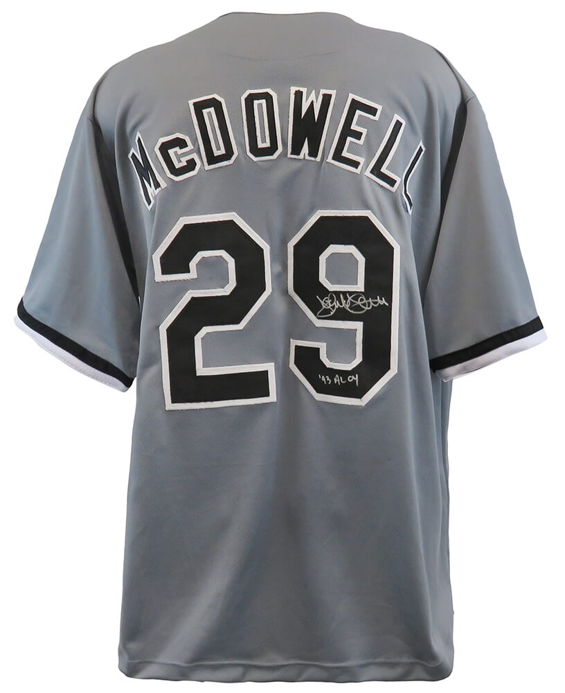Jack McDowell Signed Gray Custom Baseball Jersey w/93 AL CY
