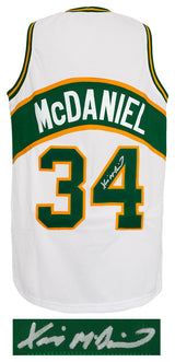 Xavier McDaniel Signed White Throwback Custom Basketball Jersey