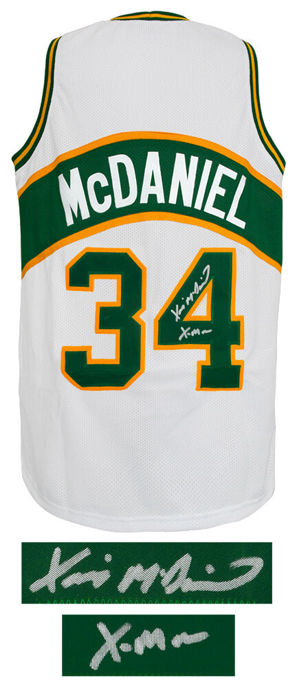 Xavier McDaniel Signed White Throwback Custom Basketball Jersey w/X-Man