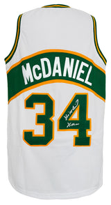 Xavier McDaniel Signed White Throwback Custom Basketball Jersey w/X-Man