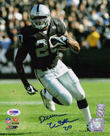 Darren McFadden Signed Raiders Black Jersey With Football Action 8x10 Photo - (PSA)