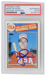 Mark McGwire Signed Team USA 1985 Topps Baseball Rookie Card #401 (PSA Encapsulated)