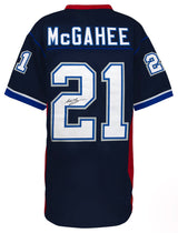 Willis McGahee Signed Navy Blue Custom Football Jersey