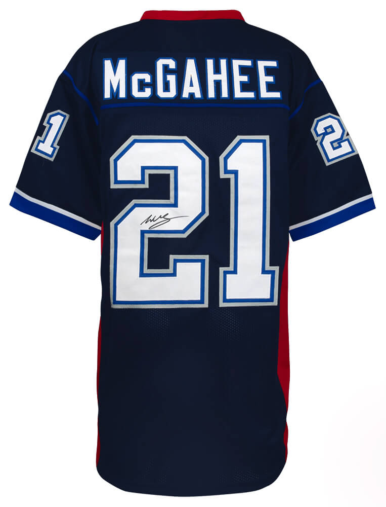 Willis McGahee Signed Navy Blue Custom Football Jersey