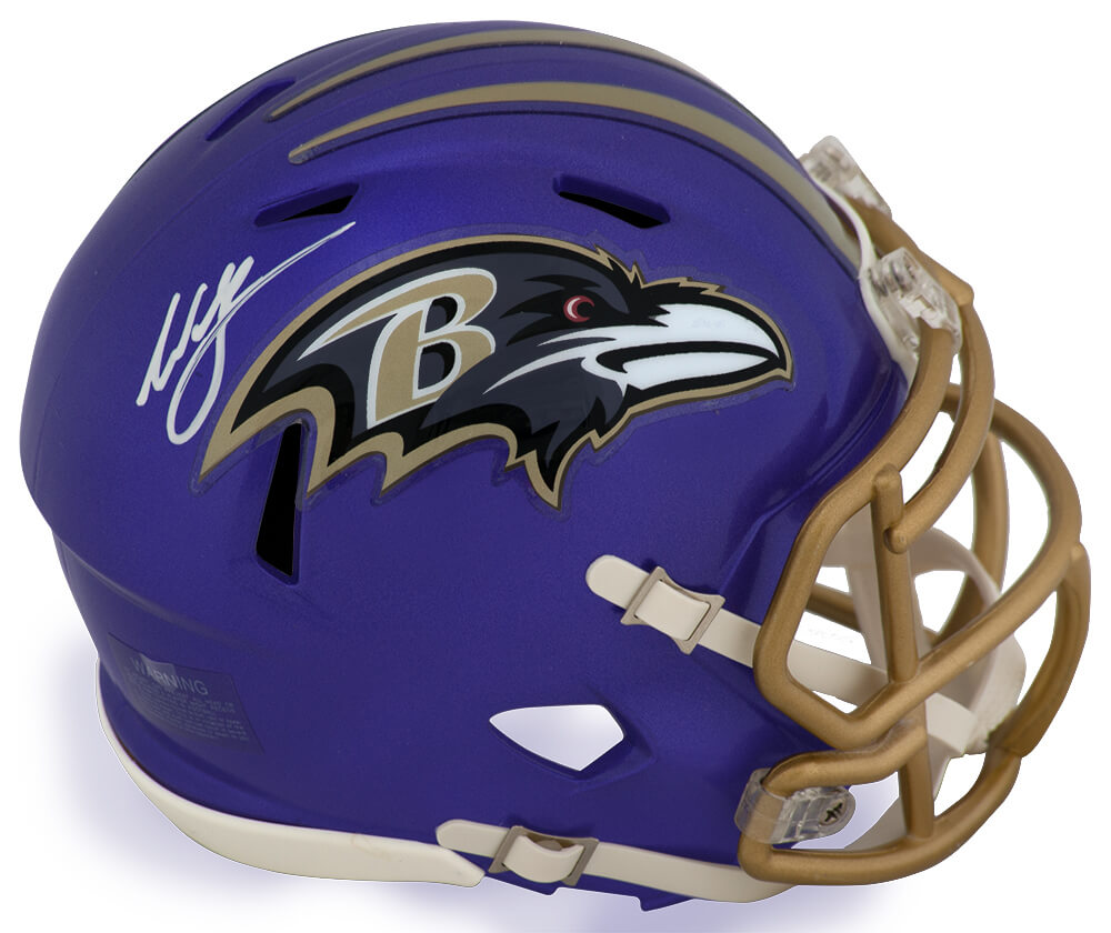 Willis McGahee Signed Baltimore Ravens FLASH Riddell Speed Mini Helmet