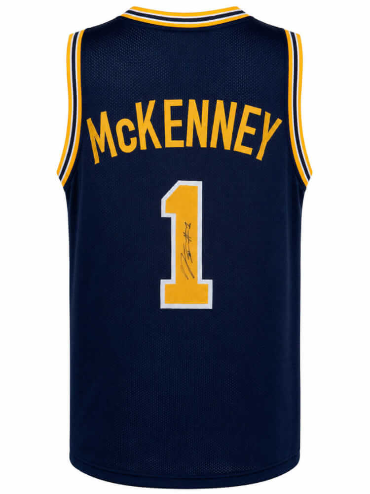 Trey McKenney Signed Navy Custom College Basketball Jersey