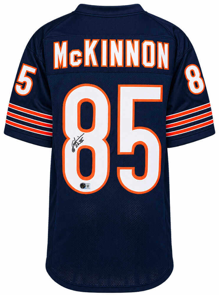 Dennis McKinnon Signed Navy Custom Football Jersey w/SB XX - (Beckett)