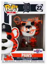 Denny McLain Signed Detroit Tigers 'Paws' MLB Mascot Funko Pop Doll #22 w/2x CY