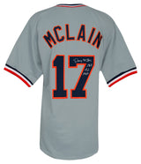 Denny McLain Signed Grey Custom Baseball Jersey w/68 AL MVP