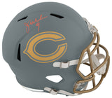 Jim McMahon Signed Chicago Bears SLATE Riddell Full Size Speed Replica Helmet