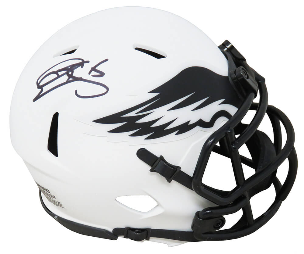Donovan McNabb Signed Philadelphia Eagles Lunar Eclipse White Matte Riddell Speed Mini Helmet